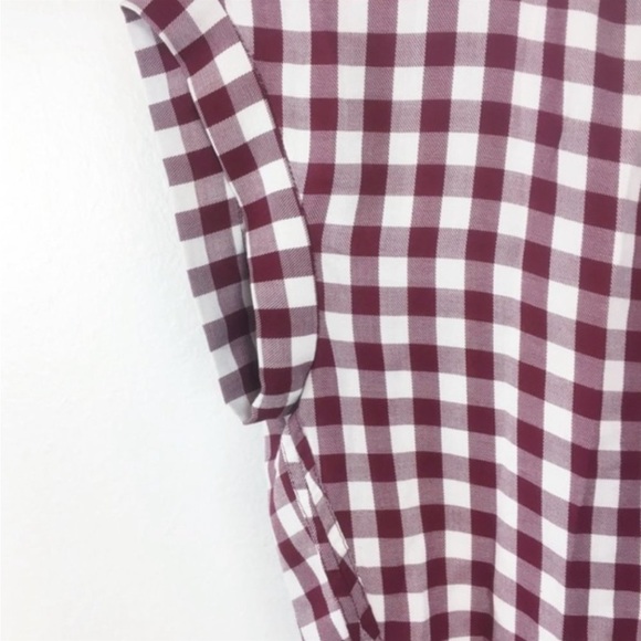 Madewell Central Shirt Red White Gingham Check Plaid Size XS - Picture 5 of 7